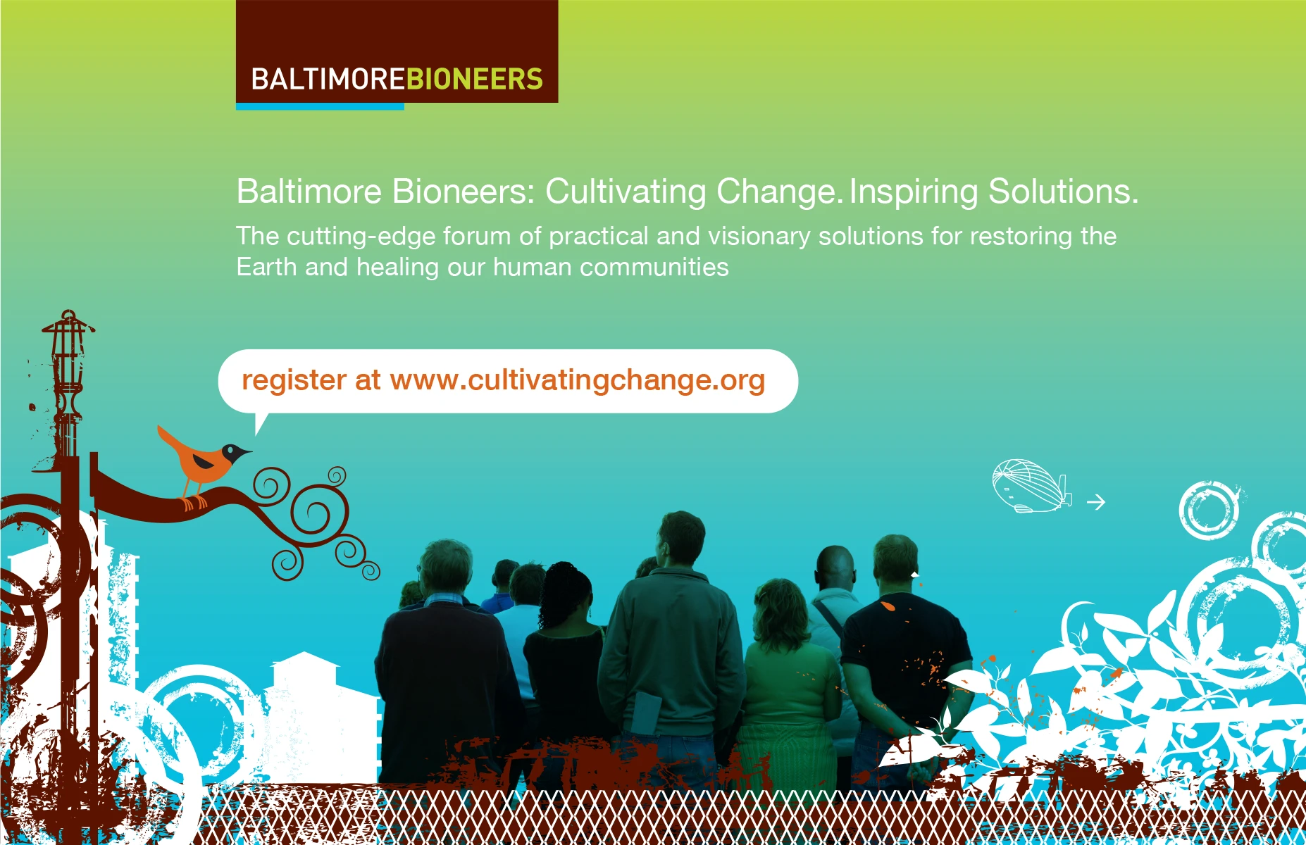 Baltimore Bioneers Conference marketing campaign print program design