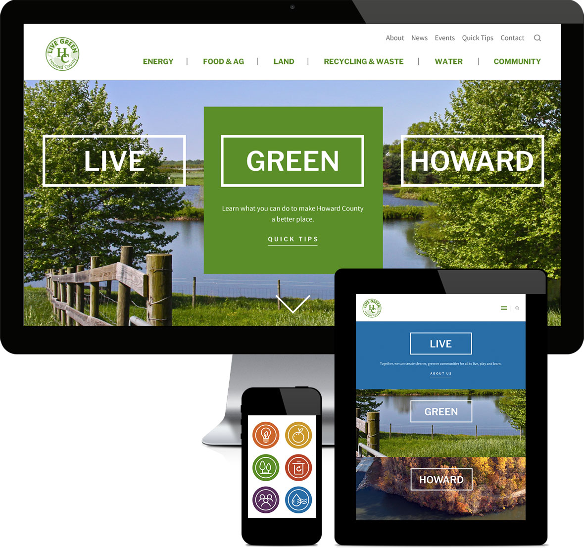 Live Green Howard responsive design