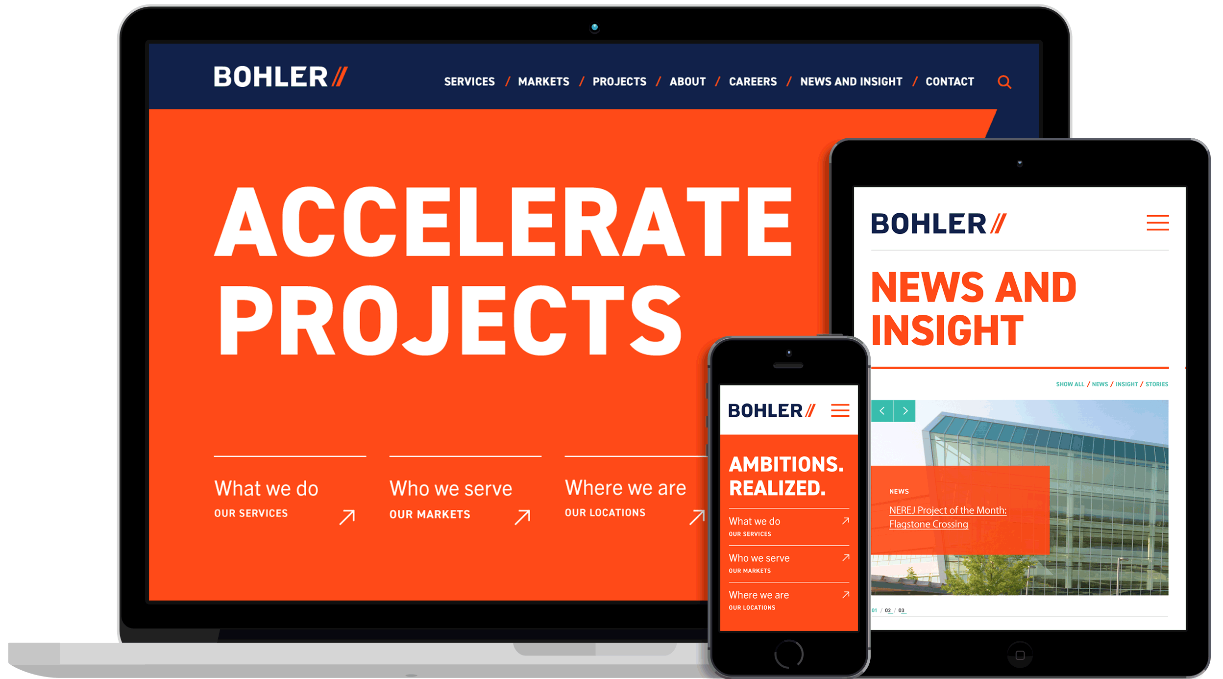 Bohler Engineering website redesign responsive web design mobile design