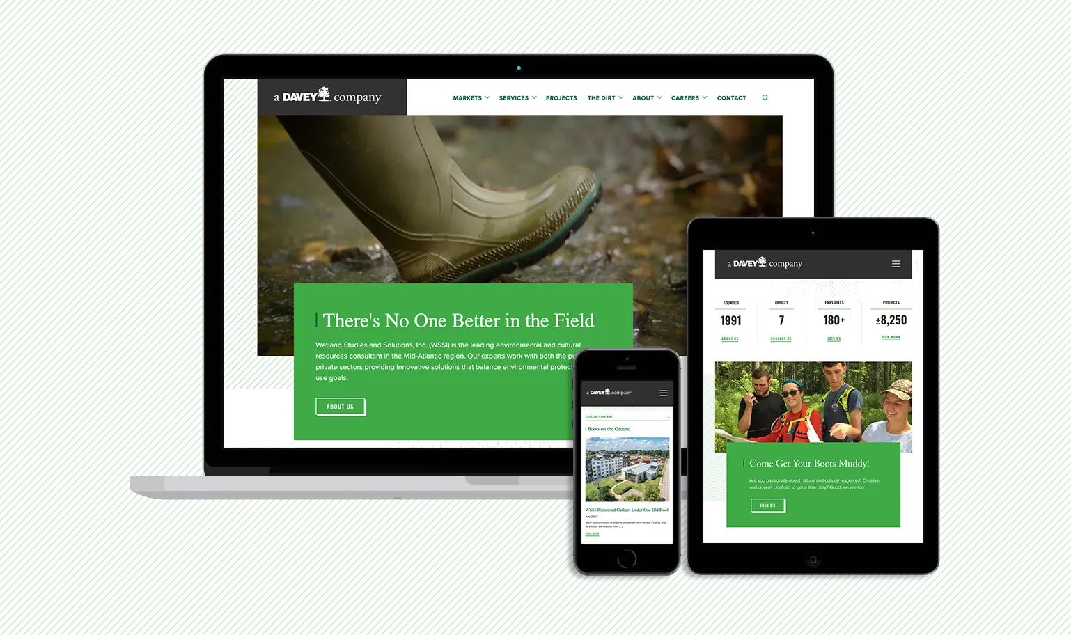 AEC website design Wetland Studies and Solutions (WSSI) website redesign responsive design
