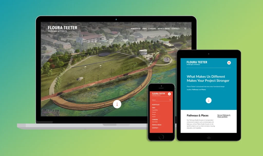 Floura Teeter Landscape Architects FTLA brand refresh collateral redesign web redesign