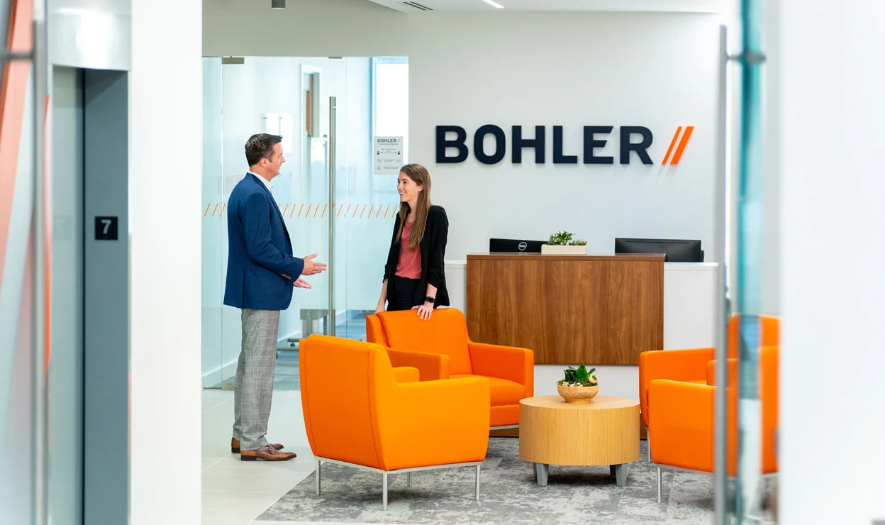 Bohler engineering rebrand branded office