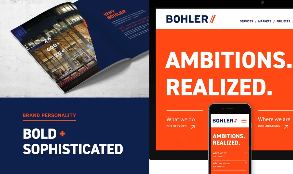 Bohler Engineering strategic rebrand, website redesign, marketing
