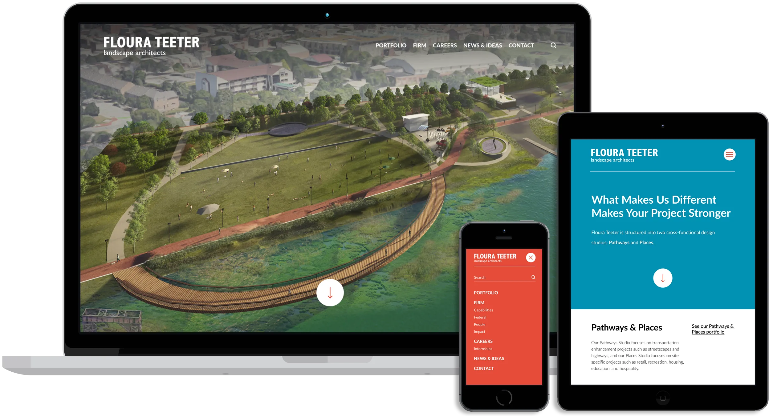 Floura Teeter Landscape Architects responsive web redesign