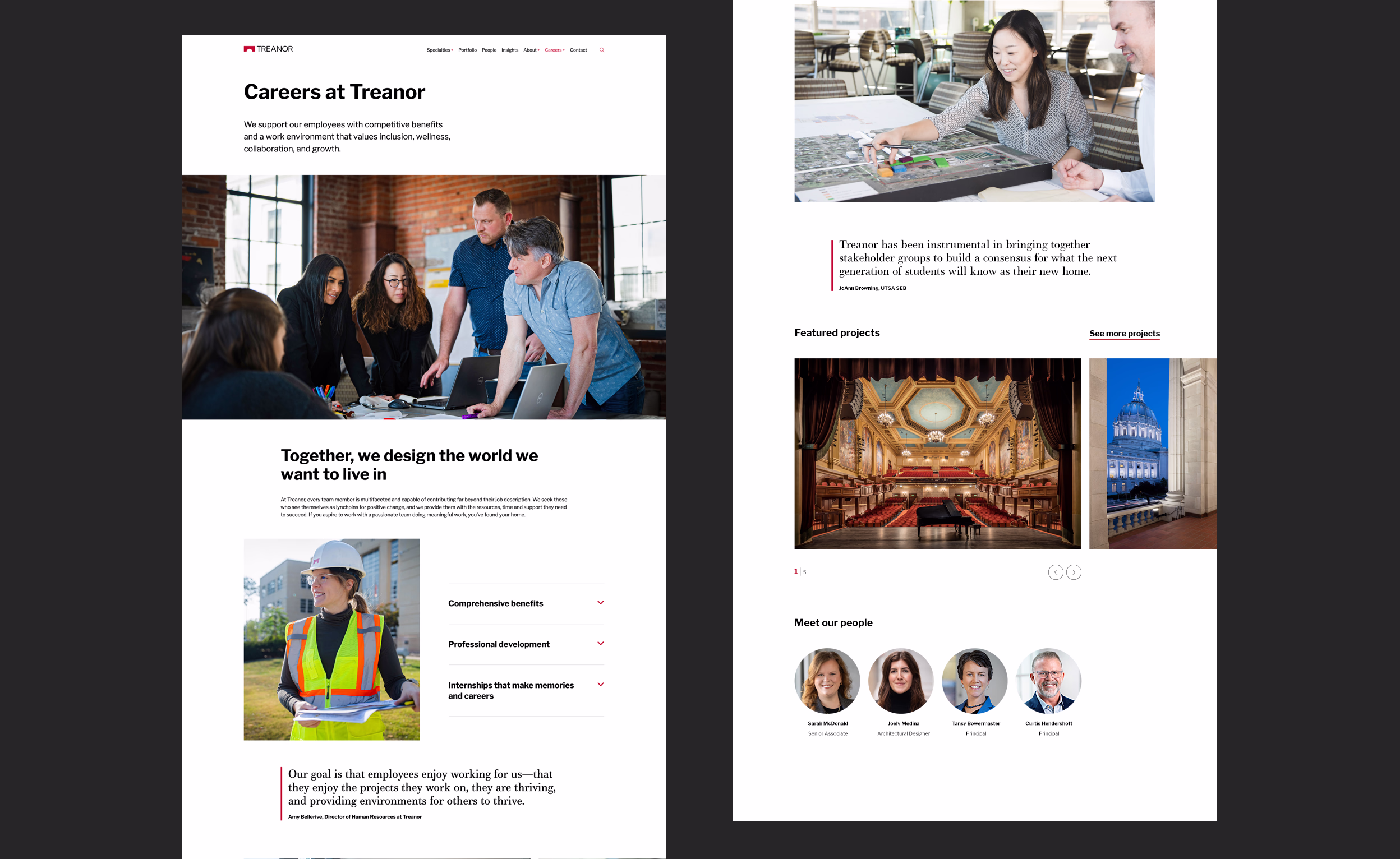 AEC branding Treanor architecture rebrand and website redesign