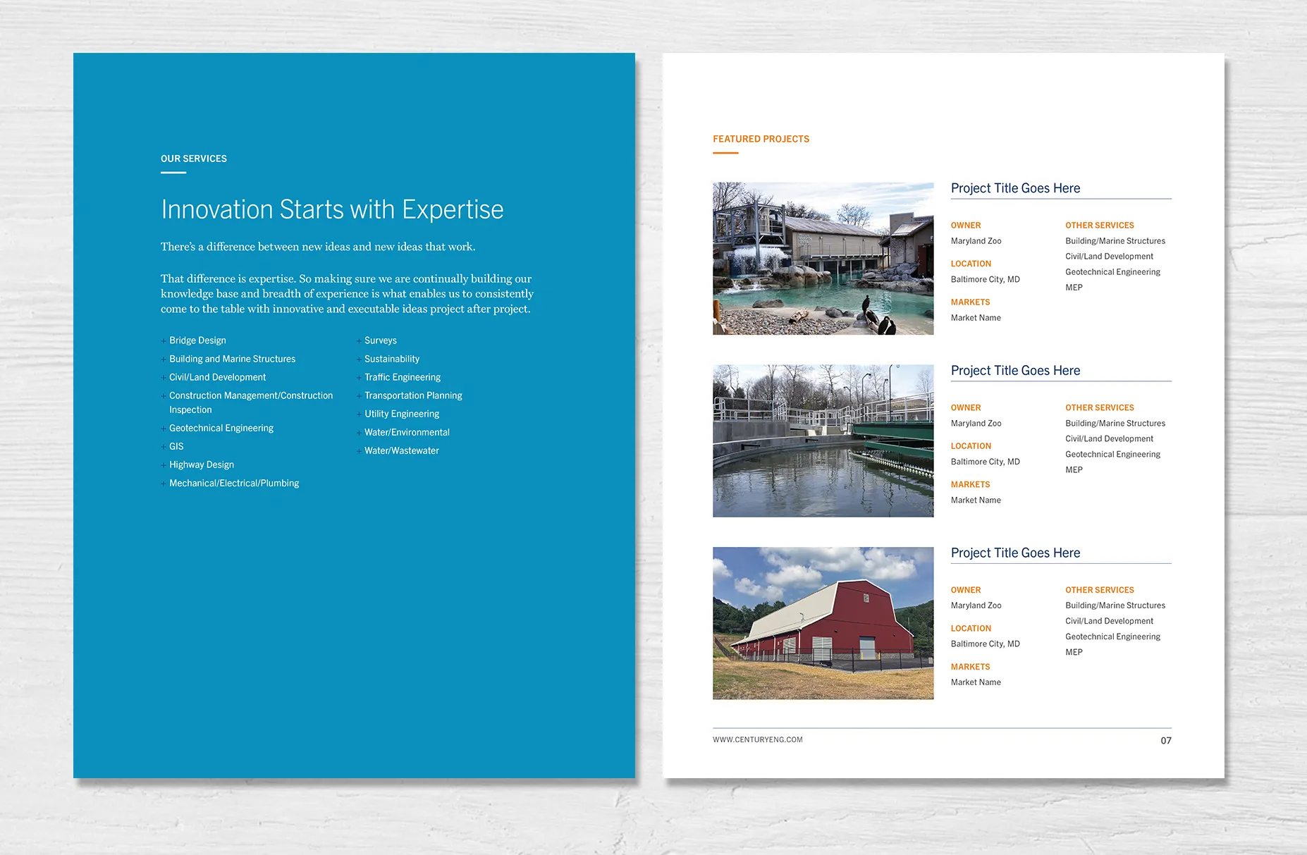 Century engineering rebrand and collateral redesign